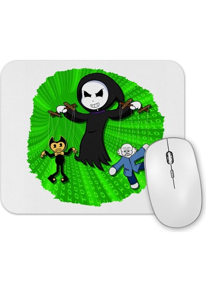 Toddyn Bendy Sans Puppet Green Mouse Pad