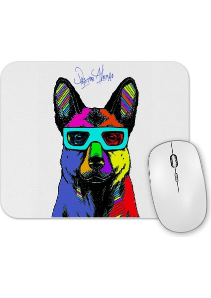 Pastor Alemao Pug Köpek Mouse Pad