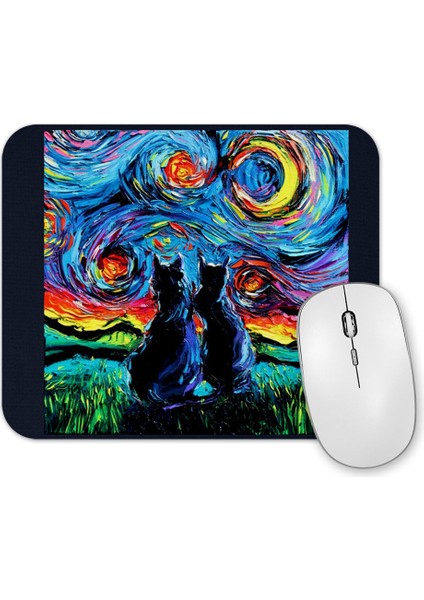 Cat Van Gogh's Cats Kedi Mouse Pad