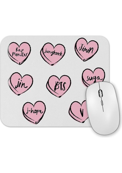 Bts Hearts Mouse Pad