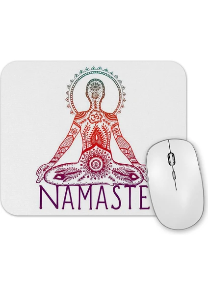 Baskı Dükkanı Namaste Yoga 02 Mouse Pad