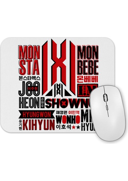 Monsta x Font Collage Mouse Pad