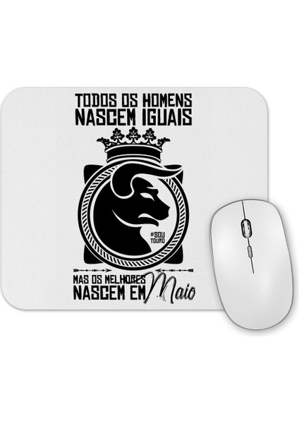Touro Masculina Maio Preta Mouse Pad