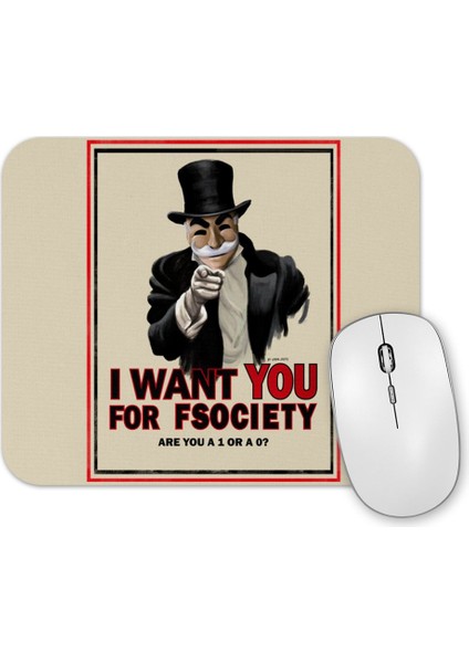 Mr Robot I Want You For Fsociety Mouse Pad