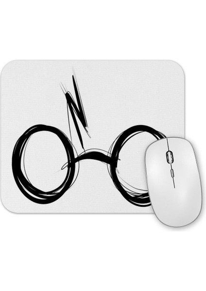 Baskı Dükkanı Sketchy Harry Potter  Gözlüğü Mouse Pad