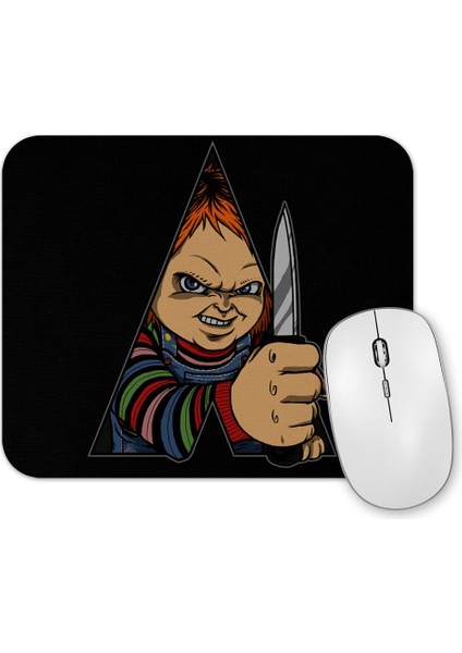 Chucky A Doll Work Orange Mouse Pad