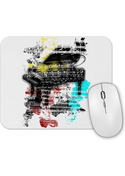 Piyano Müzik Renkli Müzik Notaları Mouse Pad