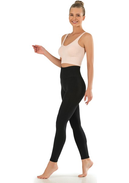 Dikişsiz Örme Siyah Uzun Spor Tayt Iç Göstermez Inceltici Toparlayıcı fırsatları
