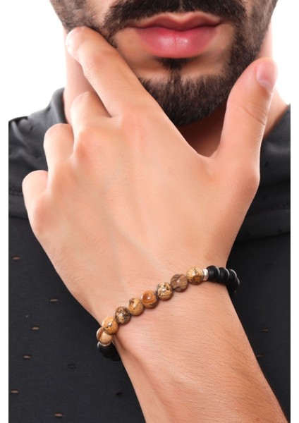 Erkek Tibet Akik & Mat Oniks Doğaltaş Bileklik fiyatları