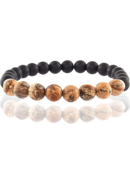 Erkek Tibet Akik & Mat Oniks Doğaltaş Bileklik fırsatları