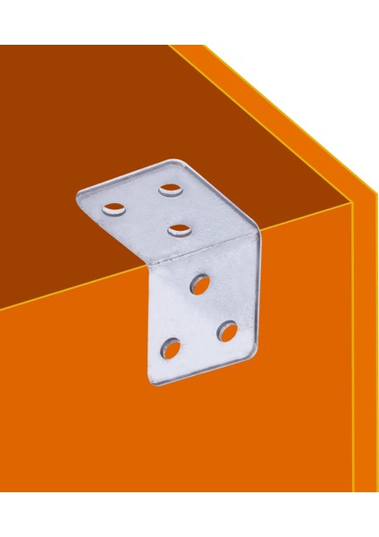 Mobilya Eşya Dolap Deprem Sabitleyici Köşebent Bağlantı Aparatı L Demiri Gönye 35x35x30 Mm 10 Adet