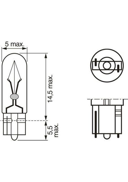 Ampül-Eco - 12 V - 1,2 W - 1,2 W - W2X4,