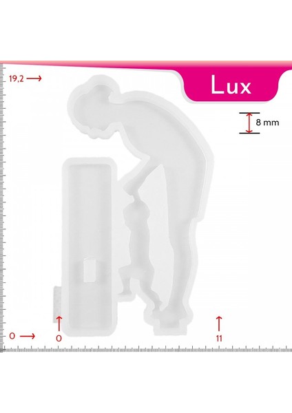 Lux Dekoratif Anne Çocuk Silikon Kalıbı