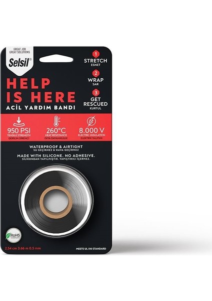 Acil Yardım Bandı 25,4mm x 3,36M