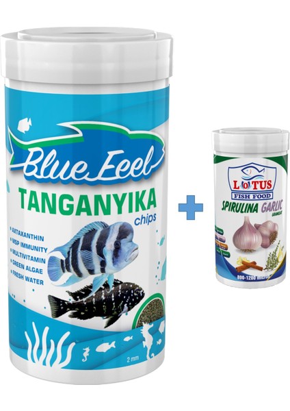Tanganyika Chips 1000ML + Lotus Spirulina Garlic 100ML Kutu