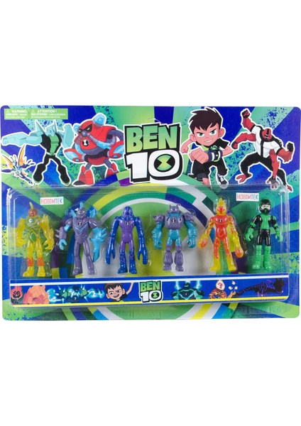 BEN10 Benten Uzaylıları 6lı Figür Oyuncak Karakter Seti