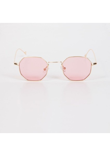 Altıgen Unisex Güneş Gözlüğü (Pembe)