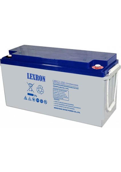 Akü 12V 150A Jel (484X170X241MM) LEXRON-LXR150