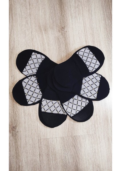 Bayan 6'lı Tül Desenli Babet Çorap