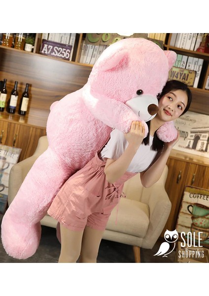 % 100 Yerli - Papyonlu Sevimli Büyük Peluş Ayıcık, 130 cm