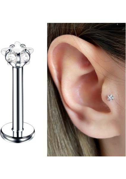 Cerrahi Çelik Yıldız Labrent Piercing 8 mm - Altın Rengi fiyatları