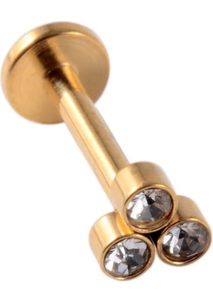 Cerrahi Çelik Labrent Piercing 8 mm - Altın Rengi