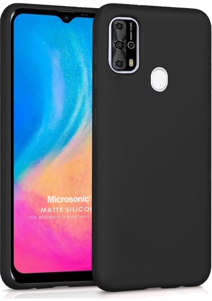 Matte Silicone Reeder P13 Blue Max Pro Lite Kılıf Siyah
