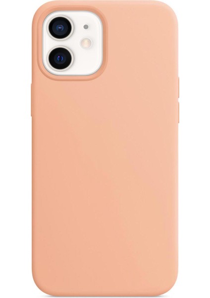 Apple iPhone 12 Mini Kılıf Liquid Lansman Silikon Rose Gold