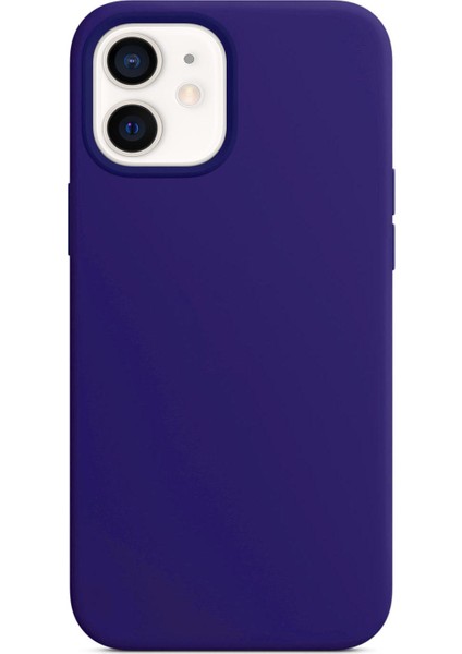 Apple iPhone 12 Mini Kılıf Liquid Lansman Silikon Mor