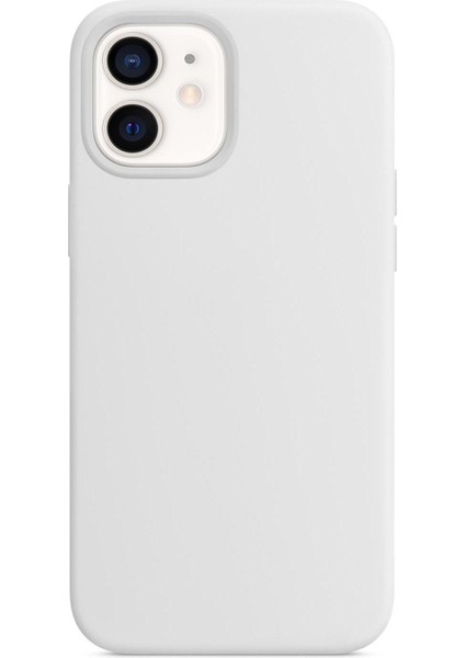 Apple iPhone 12 Mini Kılıf Liquid Lansman Silikon Beyaz fiyatları