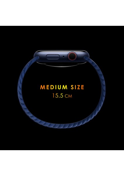 Samsung Galaxy Watch 4 Classic 42MM Kordon, (Medium Size, 155MM) Braided Solo Loop Band Koyu Yeşil modelleri