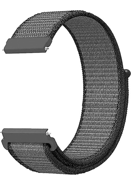 Samsung Galaxy Watch 4 44MM Hasırlı Kordon Woven Sport Loop Gri