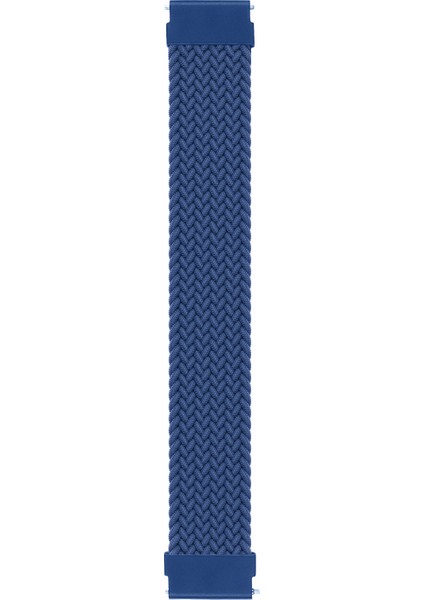 Samsung Galaxy Watch 4 40MM Kordon, (Medium Size, 155MM) Braided Solo Loop Band Lacivert