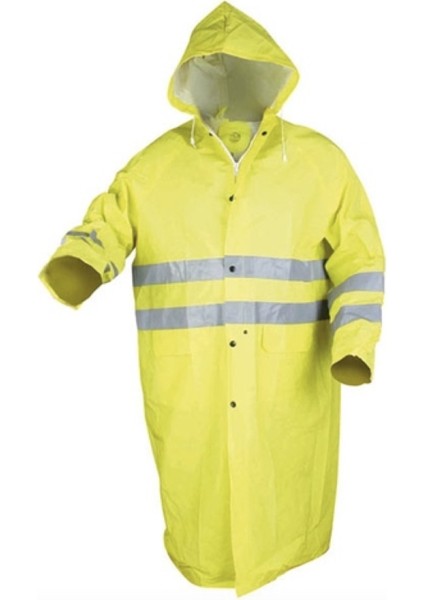 Pvc 32 mm Astarlı Reflektörlü Yağmurluk Sarı