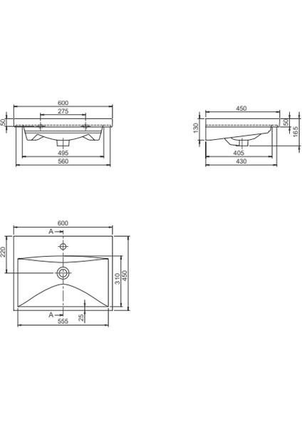 Seramik Cerastyle Elite 60X45CM Etajerli Lavabo indirimleri