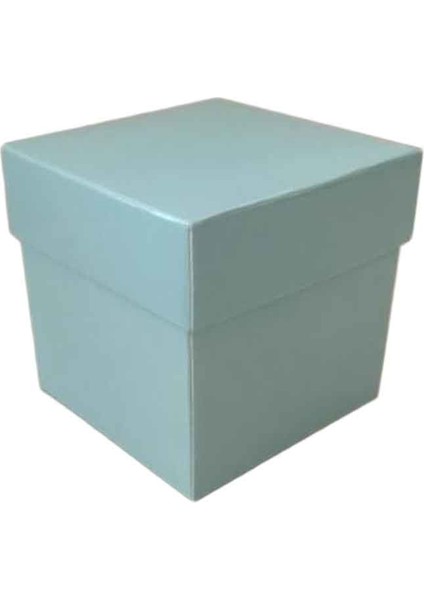 Komple Karton Kutu Düz Renk 6 x 6 x 6 cm - 25 Adet Mavi