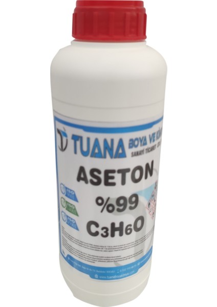 Boya Kimya Aseton - % 99 - C3H6O - 1 Lt