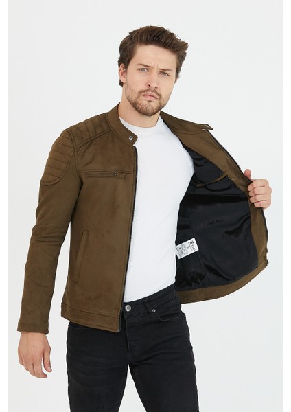 Erkek Haki Yeni Sezon Süet Ceket modelleri