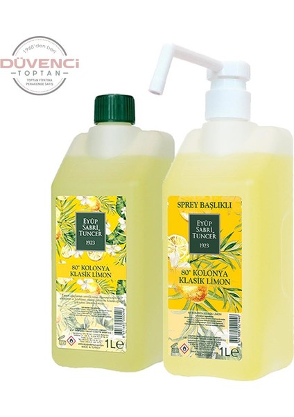 Klasik Limon Kolonyası Sprey ve Yedek Şişe 1 lt