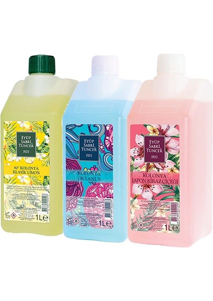 Klasik Limon, Japon Kiraz Çiçeği ve Okyanus Kolonyası Yedek Şişe 1 lt