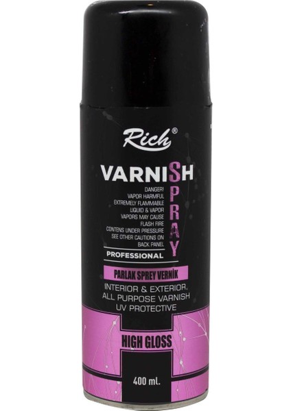 Varnish Parlak Sprey Vernik 400 ml