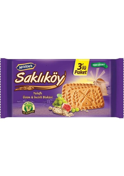 Saklıköy Üzüm &incirli Bisküvi 366 gr