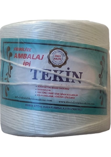 2 Kg. Beyaz Renk Naylon Plastik Fibrilize Ambalaj Ipi. 2000GR