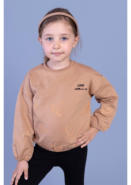 Toontoy Kids Toontoy Kız Çocuk Nakışlı Büzgü Detaylı Sweatshirt