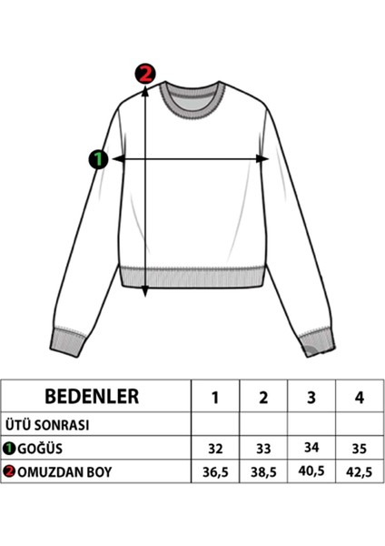 Toontoy Kız Çocuk Baskılı Balıkçı Yaka Pamuklu Sweatshirt