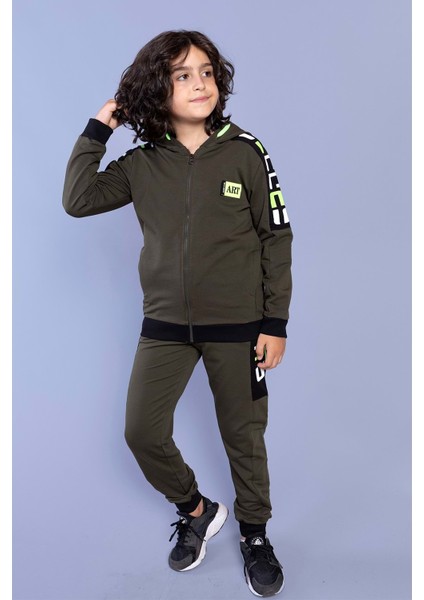 Toontoy Erkek Çocuk Kapüşonlu Garni Detaylı Eşofman Takımı