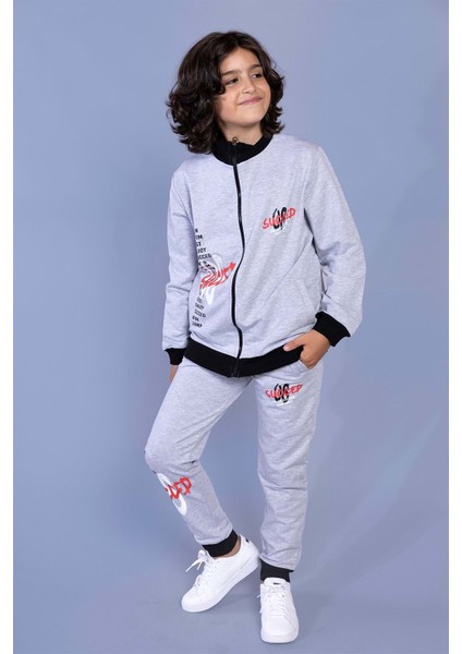 Toontoy Erkek Çocuk Baskılı Iki Yanı Cepli Eşofman Takımı