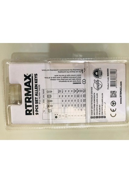 9 Parça Allen Anahtar fiyatları