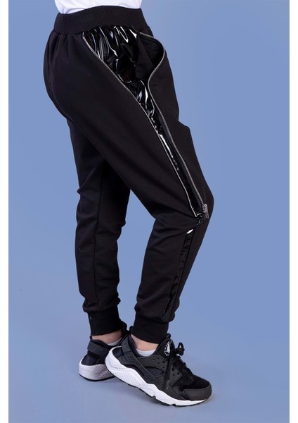 Toontoy Unisex Çocuk Fermuar Detaylı Deri Görünümlü Eşofman Alt fiyatları