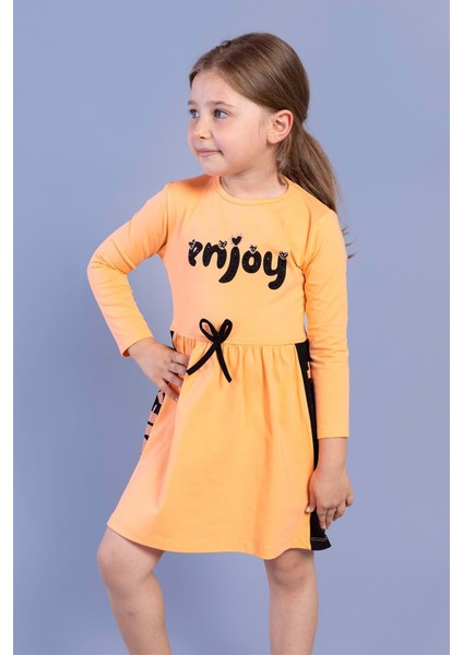 Toontoy Kız Çocuk Baskılı Elbise